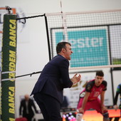 Matteo Battocchio durante gara-2 dei playoff a Porto Viro: in Coppa Italia la sfida si ripete Matteo Battocchio durante gara-2 dei playoff a Porto Viro: in Coppa Italia la sfida si ripete