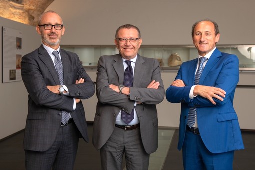 Da sinistra l'amministratore delegato Pier Paolo Stra, il presidente Tino Cornaglia e il direttore generale Riccardo Corino