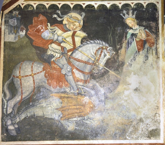 S. Giorgio che uccide il drago, Chiesa di S. Nicolò, Bardineto S. Giorgio che uccide il drago, Chiesa di S. Nicolò, Bardineto