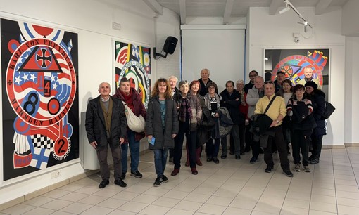 La visita a alla mostra &quot;Sbam!&quot; in Casa Francotto da parte dell'Unitre di Leinì