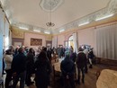 Una sala all'interno dell'eremo di Belmonte con gli affreschi del pittore Gonin Una sala all'interno dell'eremo di Belmonte con gli affreschi del pittore Gonin