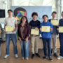 Nella foto, da sinistra a destra: Sara Dellaferrera (2B), Filippo Peano (5B), Pietro Milano, Fabio Giubellino, Nicolò Tomassetti, Daniele Marino (5E).