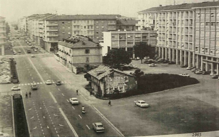L'area di piazza Europa a metà degli Anni Sessanta in una foto d'epoca