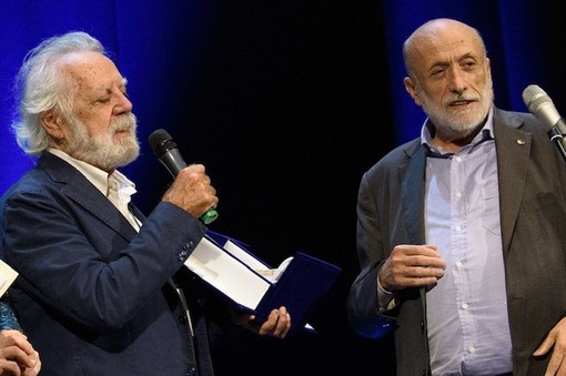 Carlo Petrini e Sergio Staino (foto di Roberto Molteni)