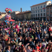 Uno scatto dall'edizione 2025del Carnevale saviglianese