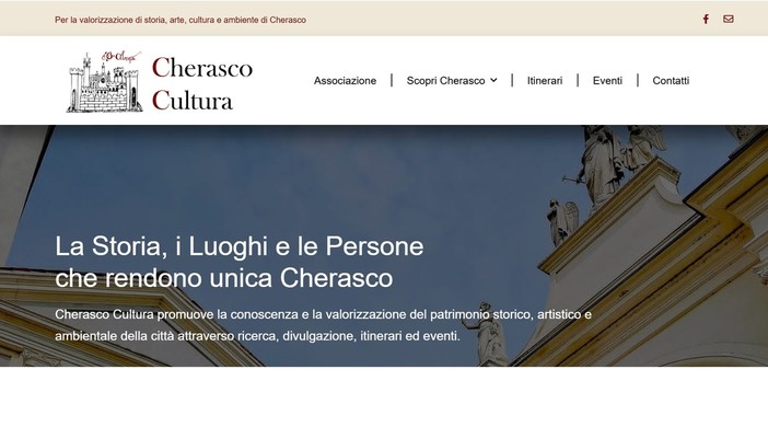 Un nuovo volto digitale per Cherasco Cultura: online il sito internet rinnovato Un nuovo volto digitale per Cherasco Cultura: online il sito internet rinnovato
