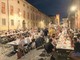Un momento della cena tenuta nella piazza del Belvedere dell’Arco