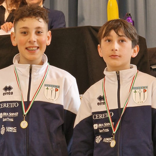 Nella foto: Centola e Giachino 5° e 6° classificati nella categoria Giovanissimi Nella foto: Centola e Giachino 5° e 6° classificati nella categoria Giovanissimi