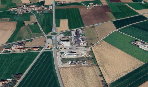 L'area della frazione Foresto di Cavallermaggiore dove dovrebbe sorgere il termovalorizzatore