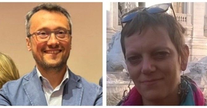Da sinistra: Lorenzo Busciglio, neo dirigente dell'Istituto comprensivo Borgo San Giuseppe e Elisa Peruzzi, neo dirigente dell'Istituto Virginio Donadio Agraria Cuneo ed alberghiero Dronero Da sinistra: Lorenzo Busciglio, neo dirigente dell'Istituto comprensivo Borgo San Giuseppe e Elisa Peruzzi, neo dirigente dell'Istituto Virginio Donadio Agraria Cuneo ed alberghiero Dronero