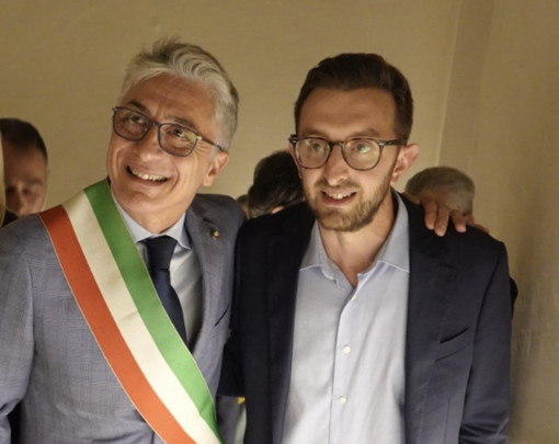 Il sindaco Carlo Bo con l'assessore ed esponente di Fratelli d'Italia Emanuele Bolla