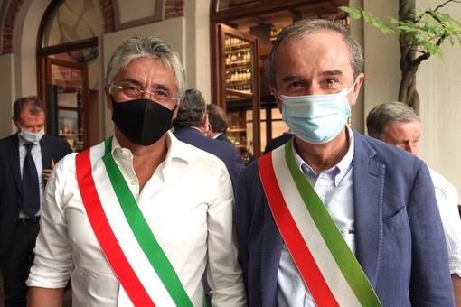I sindaci Carlo Bo (Alba) e Gianni Fogliato (Bra)