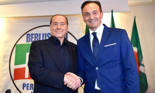 Il governatore piemontese Alberto Cirio con Silvio Berlusconi