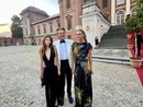 Emanuele Filiberto con le figlie in una precedente visita al castello di Racconigi Emanuele Filiberto con le figlie in una precedente visita al castello di Racconigi