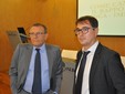 Tino Cornaglia ed Enzo Cazzullo, rispettivamente presidente e vicepresidente generale di Banca d'Alba