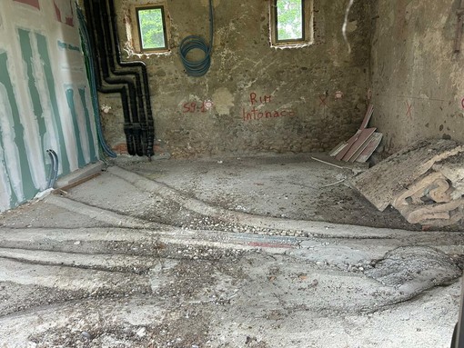 Gli interni di Cascina Vecchia sono ancora da ultimare