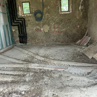 Gli interni di Cascina Vecchia sono ancora da ultimare