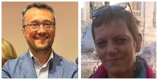 Da sinistra: Lorenzo Busciglio, neo dirigente dell'Istituto comprensivo Borgo San Giuseppe e Elisa Peruzzi, neo dirigente dell'Istituto Virginio Donadio Agraria Cuneo ed alberghiero Dronero