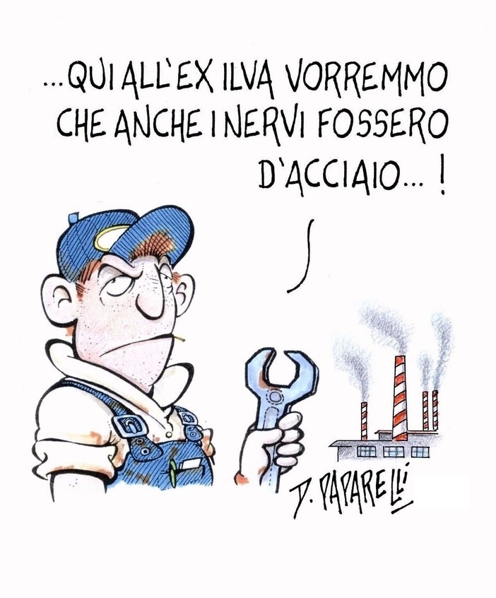 La vignetta di Paparelli sul futuro dell'Ilva