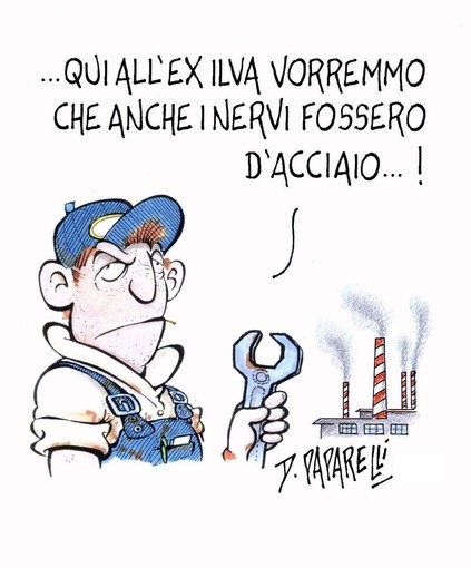 La vignetta di Paparelli sul futuro dell'Ilva