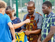 Saluzzo; cerimonia di commemorazione dell'Olimpic Calcio per Rasmane Ouedraogo