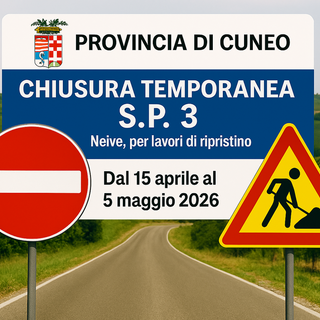 Chiusura diurna di 20 giorni per la strada provinciale 3 nel comune di Neive