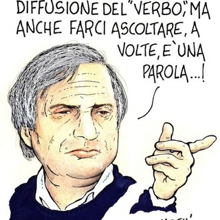 Don Ciotti compie 80 anni: la vignetta di Paparelli per il "prete di strada"