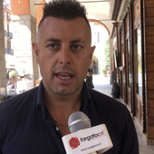 Il direttore marketing di Cuneo Volley Davide Bima durante l'intervista