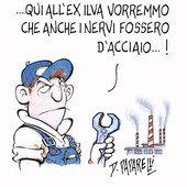 La vignetta di Paparelli sul futuro dell'Ilva