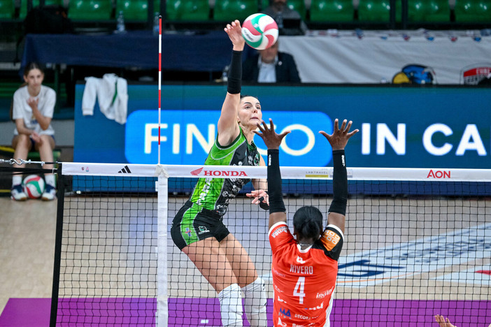 Erblira Bici, premiata MVP del match, in azione contro le Gatte (foto di Danilo Ninotto) Erblira Bici, premiata MVP del match, in azione contro le Gatte (foto di Danilo Ninotto)