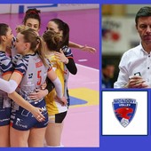 A sinistra le ragazze della Bam Mondovì (ph. Pecchenino) e nel riquadro il tecnico del Concorezzo Davide Delmati (ph. M. Marengo) A sinistra le ragazze della Bam Mondovì (ph. Pecchenino) e nel riquadro il tecnico del Concorezzo Davide Delmati (ph. M. Marengo)