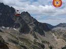 L'intervento dell'elisoccorso durante le operazioni di salvataggio