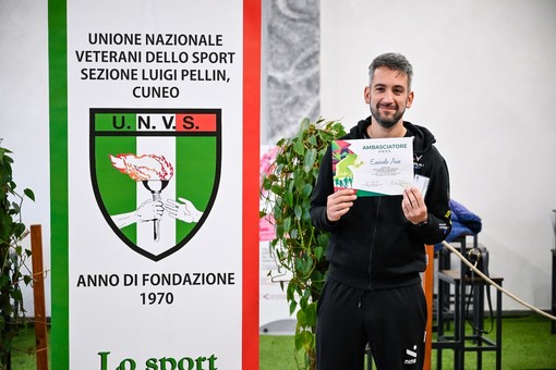Il cuneese Emanuele Aime, Ambasciatore UNVS dello Sport Il cuneese Emanuele Aime, Ambasciatore UNVS dello Sport