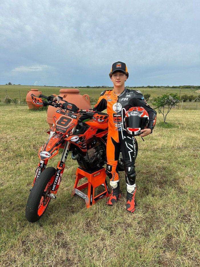 MOTORI / Weekend di fuoco per l'albese Edoardo Bertola, di scena nell’Europeo Supermoto