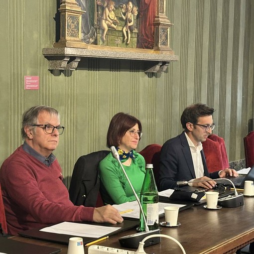 I consiglieri di minoranza Domenico Boeri, Elisa Boschiazzo ed Emanuele Bolla
