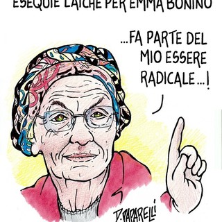 La vignetta di Paparelli per Emma Bonino