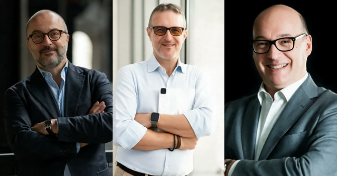 I fondatori della startup. Da sx. Federico Salomone, Paolo Scagliola e Luigi Bruno I fondatori della startup. Da sx. Federico Salomone, Paolo Scagliola e Luigi Bruno
