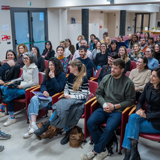 Un momento degli incontri in aula Un momento degli incontri in aula