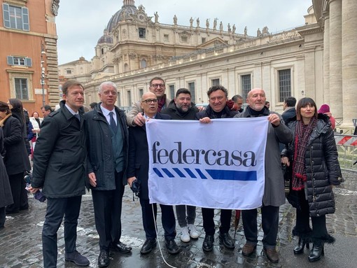 I rappresentanti di Federcasa in Vaticano