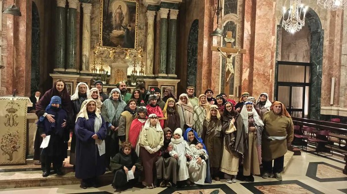 Figuranti del presepe vivente di Bandito (Foto Stefano Tibaldi)