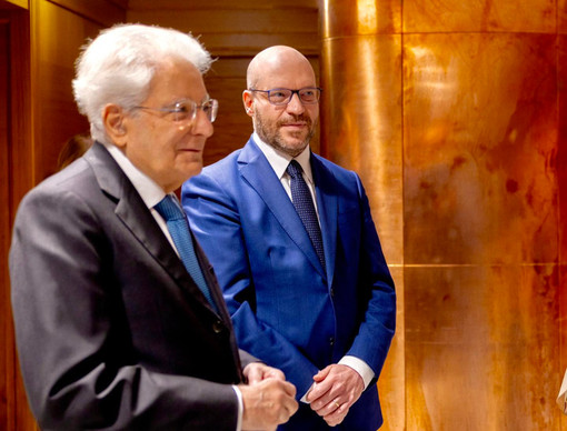 Lorenzo Fontana col presidente della Repubblica Sergio Mattarella (Fb)
