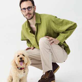 Francesco Taverna e Chico, in uno scatto di Davide Gallizio