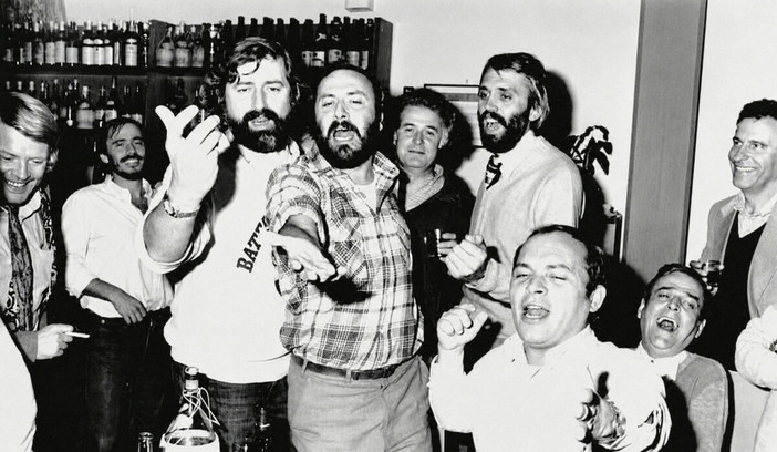 Francesco Guccini, Carlo Petrini e Azio Citi in un immagine ormai celebre