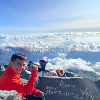 Gabriele Lovera in vetta al Monviso