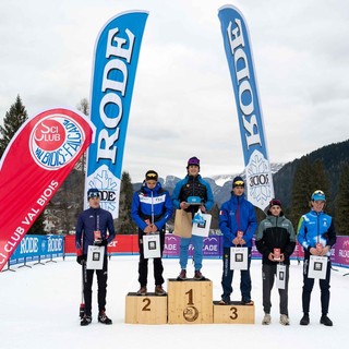 Il podio della categoria U18 della Coppa Italiana a Falcade , immagine di Adriano Barioli