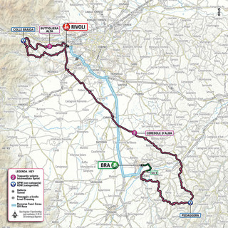 Il Giro d'Italia torna in Granda: qui il traguardo di Cuneo nella tappa dello scorso anno vinta da Arnaud