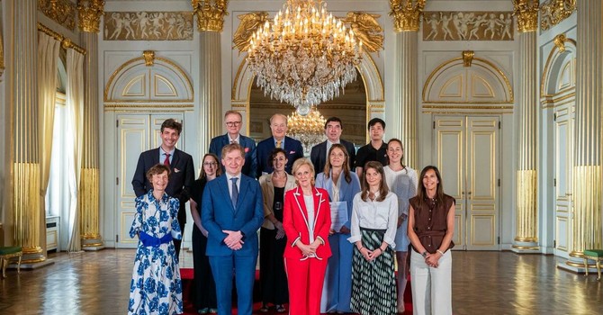 La consegna a Palazzo reale a Bruxelles della borsa di studio a Giulia Albertini, alla presenza della principessa Astrid del Belgio La consegna a Palazzo reale a Bruxelles della borsa di studio a Giulia Albertini, alla presenza della principessa Astrid del Belgio