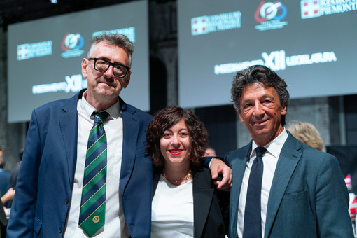 Da sinistra: Unia, Disabato e Coluccio del Movimento 5 stelle Da sinistra: Unia, Disabato e Coluccio del Movimento 5 stelle