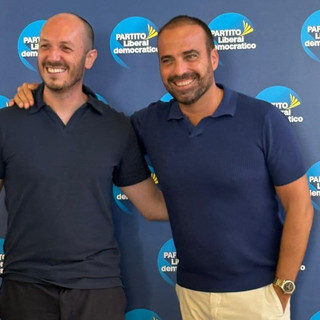 Nella foto il deputato Luigi Marattin con Francesco Hellmann, rispettivamente presidente e tesoriere nazionali del PLD