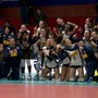Le Azzurrine festeggiano la vittoria contro il Portorico Le Azzurrine festeggiano la vittoria contro il Portorico